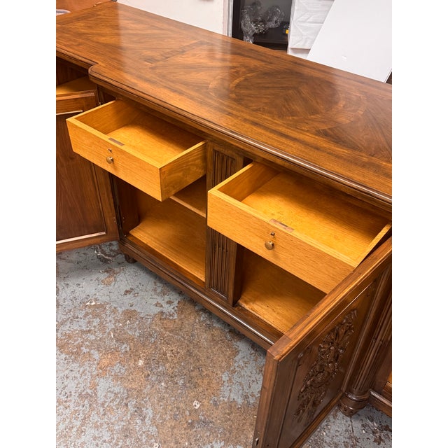 Maison Gouffé Paris Louis XVI Style Four-Door Carved Enfilade Buffet, Antique For Sale - Image 10 of 12