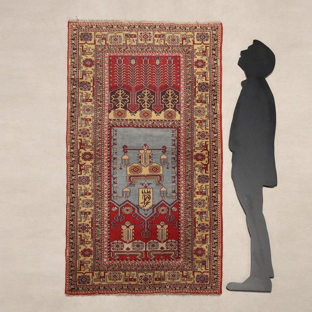 Shirwan rug in cotton and wool, fine knot, hand-made. This piece is attributed to the mentioned designer/maker. It has no...