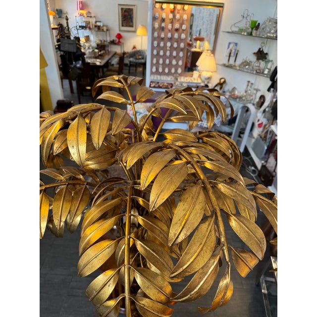 Hollywood Regency Palm Lamp by Hans Kögl, 1970s For Sale - Image 3 of 9