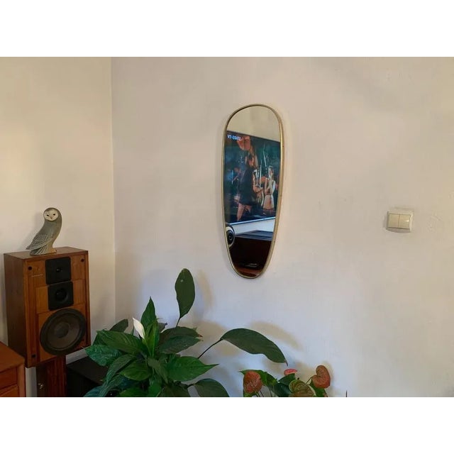 Gold Mirror with Gilt Frame, 1970s For Sale - Image 8 of 9