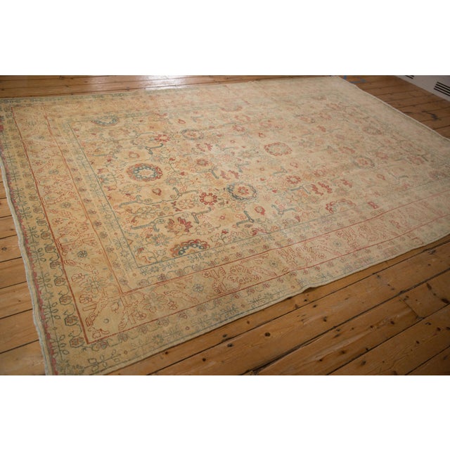 Textile Vintage Distressed Tabriz Carpet - 7' x 10'5" For Sale - Image 7 of 14