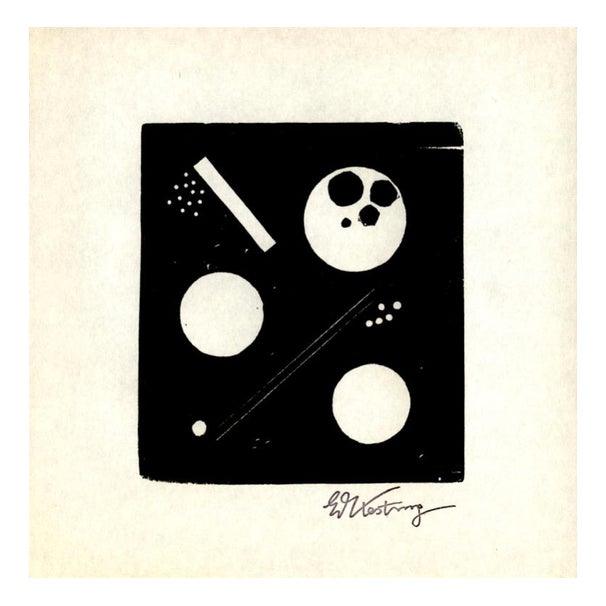 Edmund Kesting, Game of Circles, 1966, Linocut, Paper For Sale