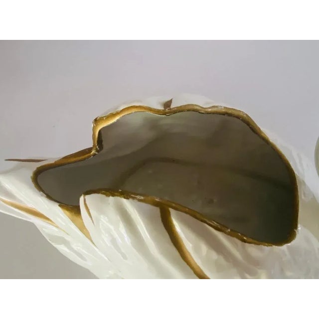 Vide Poche Swan Sculpture Shaped in Porcelain, Italy, 1970s For Sale - Image 9 of 12