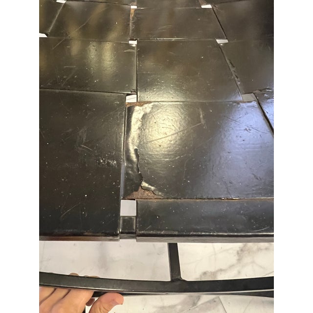 19th Century Vintage Wrought Iron Curule Style Stool For Sale - Image 5 of 8