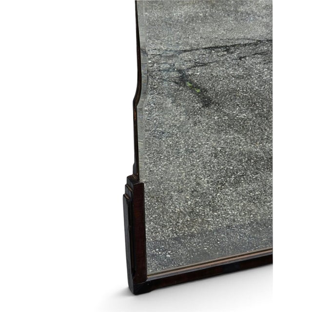 1920 Art Deco Walnut Mirror Bathroom/Hallway Mirror. For Sale - Image 4 of 9