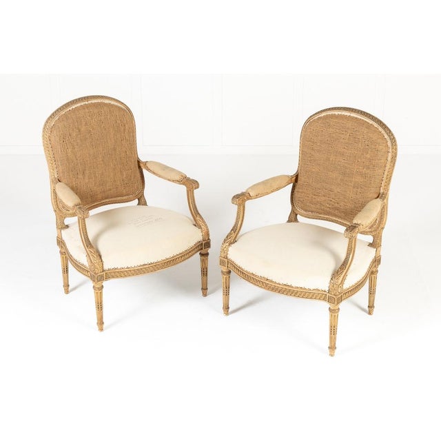 19th Century French Giltwood Armchairs, Set of 2 For Sale - Image 14 of 14