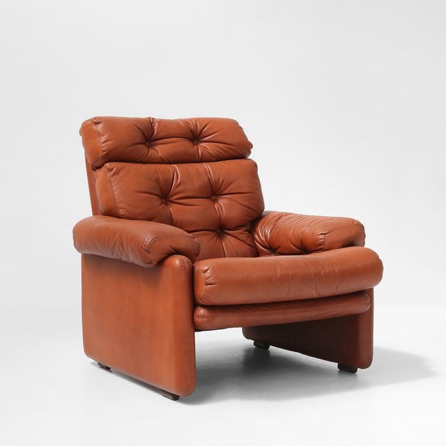 Coronado Lounge Chair in Brown Leather by Tobia Scarpa for B&B Italia, Italy, 1960s For Sale - Image 17 of 17