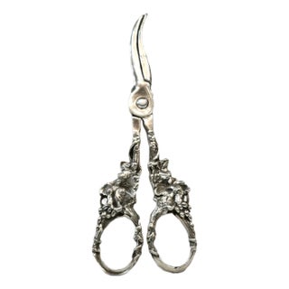 1920s Sterling Silver Grape Scissors For Sale
