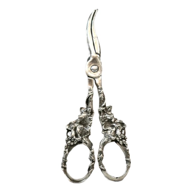 1920s Sterling Silver Grape Scissors For Sale
