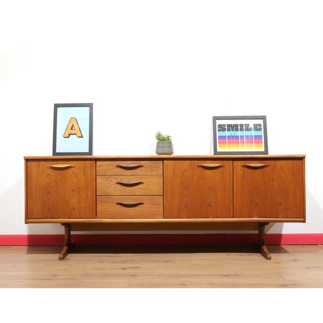Mid-Century Modern Mid Century Modern Vintage Teak Credenza Sideboard by Austinsuite Wide For Sale - Image 3 of 15