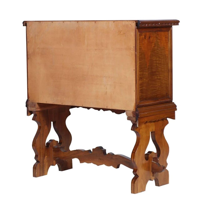 Vintage Tuscan Bar Cabinet in Solid Walnut For Sale - Image 4 of 5