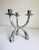 Brutalist Verdigris 3-Arm Candelabra For Sale - Image 12 of 12