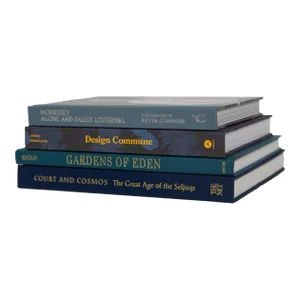 Decorative Books - Gulf Coast Coffee Table Stack - 4 Blue Books