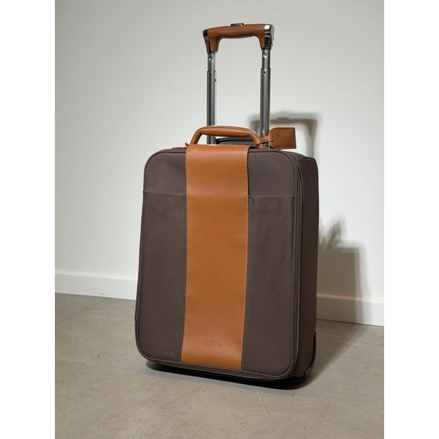 Airess Rolling Brown and Cognac Leather Travel Case by Delvaux For Sale - Image 12 of 12
