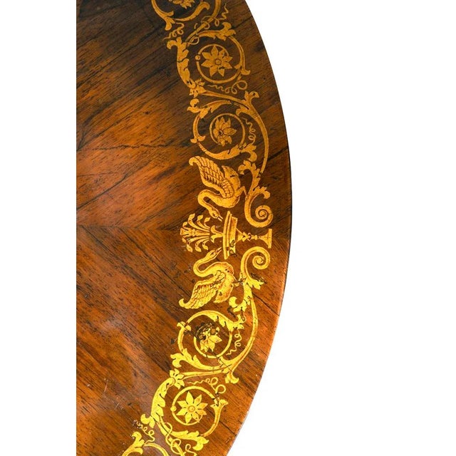 Brown Charles X Rosewood and Giltwood Table For Sale - Image 8 of 9