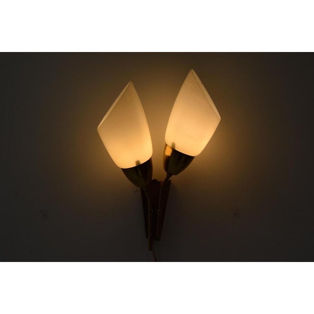 Mid-Century Brass Wall Lamp from Kamenicky Senov, 1970s For Sale - Image 13 of 15