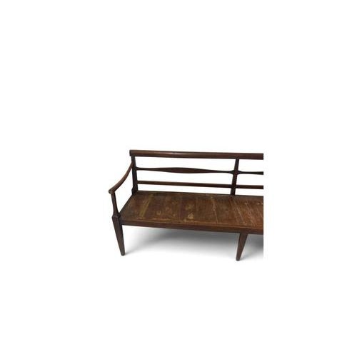 1930s Large Antique Bench with Armrests For Sale - Image 5 of 11