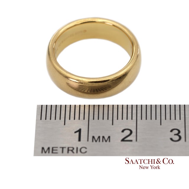 Gold Tiffany & Co. 18k(750) Vintage Yellow Gold Band Ring, Size 6 For Sale - Image 8 of 9