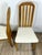Set of four solid elm chairs upholstered in off-white bouclé fabric. Vintage, stamped Findahls, Denmark, 1980s. Beautiful...