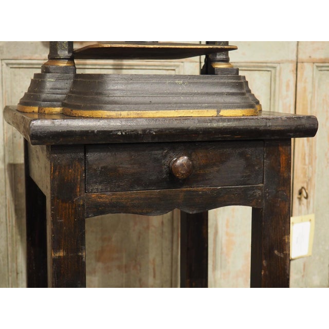19th Century French Cast Iron Book Press on Wooden Stand For Sale - Image 13 of 18