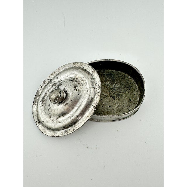 Vintage Pewter Trinket Box For Sale - Image 4 of 6