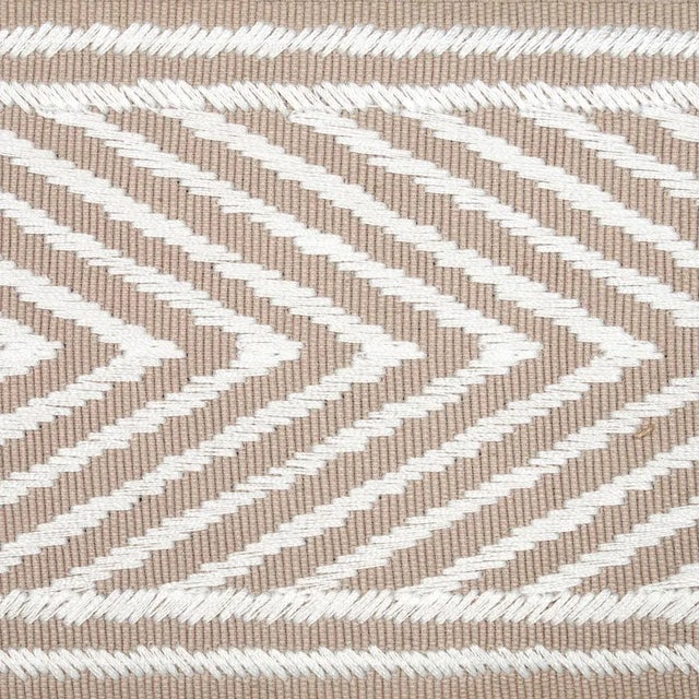 Contemporary Sample - Schumacher Nicholson Tape in Linen For Sale - Image 3 of 5
