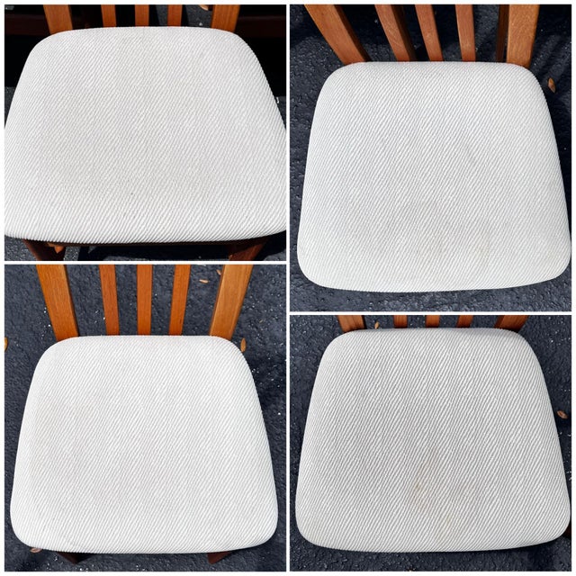 Mid Century Modern Teak Dining Chairs Made in Canada | Set of Four by Nordic Furniture For Sale - Image 10 of 12