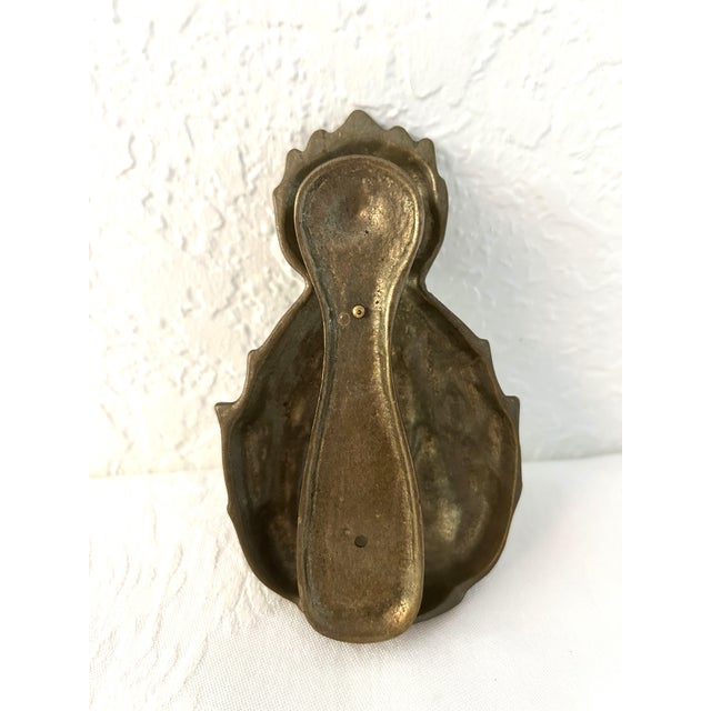 Hollywood Regency 1970s Solid Brass Pineapple Door Knocker For Sale - Image 3 of 4