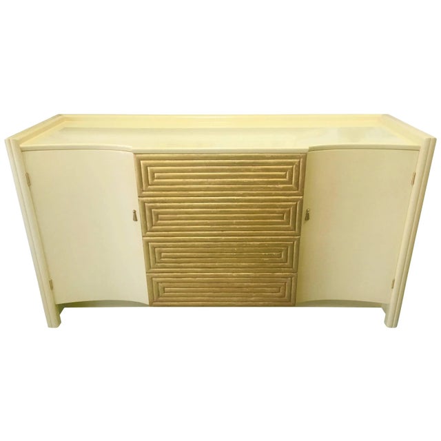 Cream Lacquer Buffet by Johann Tapp for Gumps, Circa 1940 For Sale - Image 11 of 11