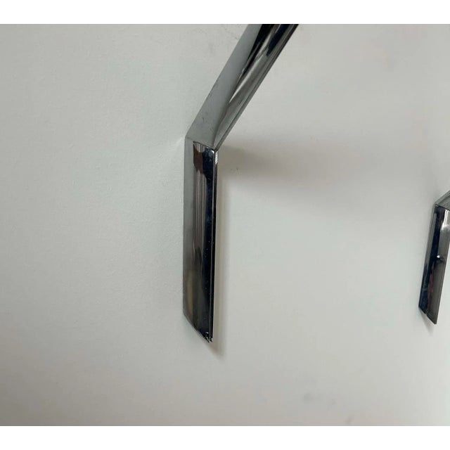 Vintage Wall Lights in Chrome Metal, France, 1970, Set of 2 For Sale - Image 3 of 12