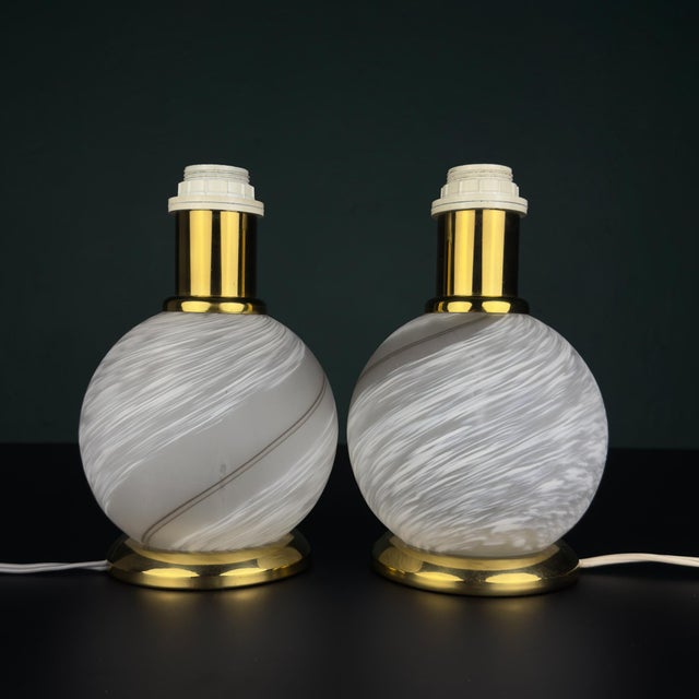 Vintage Murano Glass Table Lamps, Italy, 1970s, Set of 2 For Sale - Image 12 of 18