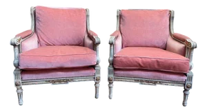 Set of Louis Xvi Style Bergères Armchairs