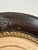 Antique Oval Deep Dark Wood Picture Frame Gold Floral Detail With Photo of a Girl 12x14” For Sale - Image 10 of 13
