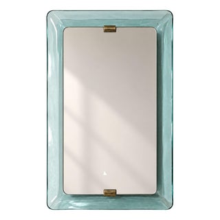 Italian Curved Glass Wall Mirror by Max Ingrand for Fontana Arte, 1950s For Sale