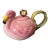 Vintage 1980s Flamingo Teapot – Trompe L’Oeil Majolica-Style Hand-Painted Ceramic Pink Flamingo Tea Pot For Sale