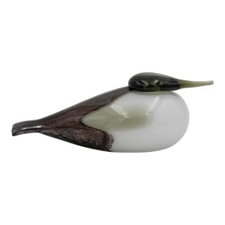 1980s Oiva Toikka Art Glass Figurine of a Large Sea Duck For Sale
