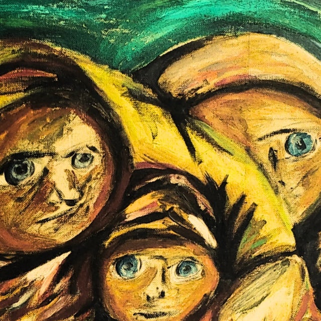 Mid-Century Modern Mid-Century Expressionist Oil – Attrib. To James G. Davis (1931-2016) For Sale - Image 3 of 6