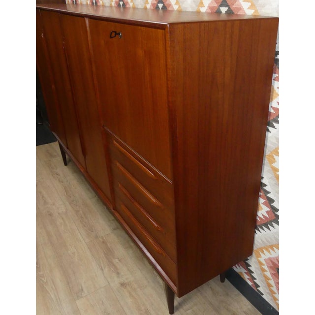 Teak Wall Unit with Secretary Wall Unit by Rt Möbel Heinrich Riestenpatt For Sale - Image 4 of 13