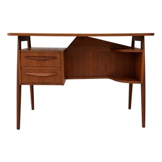 Danish Petite Teak Desk by Gunnar Nielsen for Tibergaard, 1960s For Sale