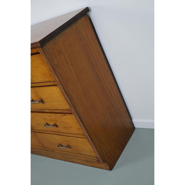 Mid-20th Century Dutch Industrial Beech Apothecary Cabinet For Sale - Image 9 of 15