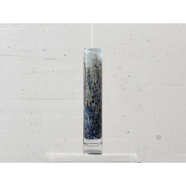 Blue Efeso Cylindrical Vase from Sarner Glas, 1960s For Sale - Image 8 of 8