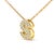 Contemporary 10K Yellow Gold Diamond Accent "S" Initial Bubble Pendant Necklace For Sale - Image 3 of 5