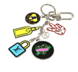 Louis Vuitton 5 Multicolor Monogram More LV Stories Bag Charms and Key Holder
