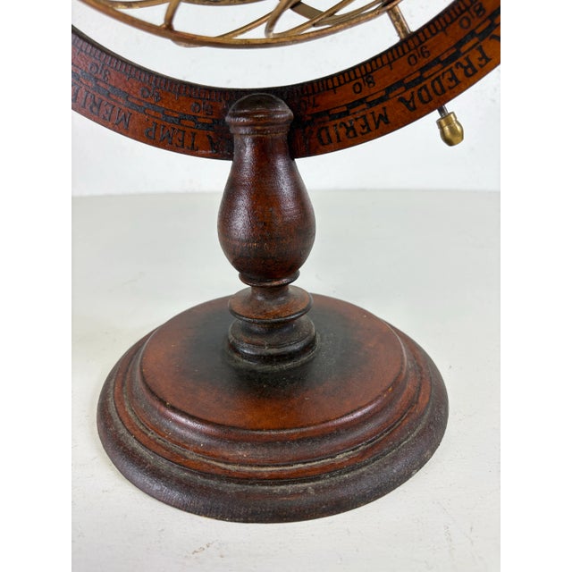 Brown Vintage Armillary Globe or Sphere For Sale - Image 8 of 9