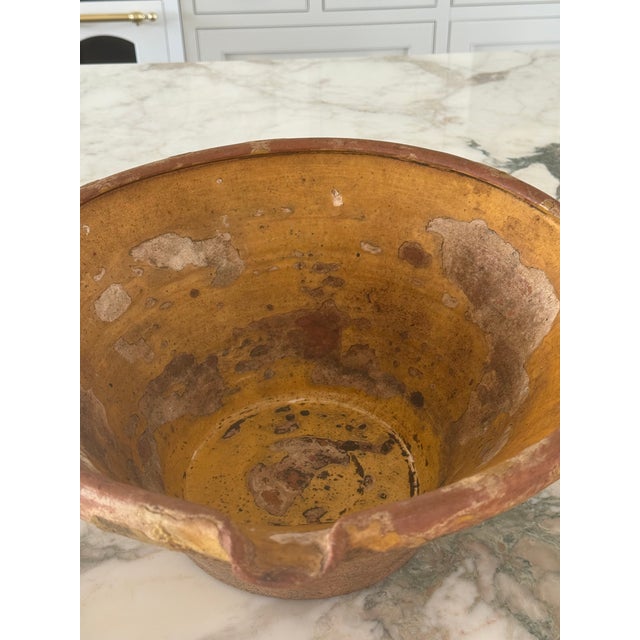 French Provincial Antique French Provincial Terracotta “Tian””or Dairy/Cream Confit Bowl For Sale - Image 3 of 3
