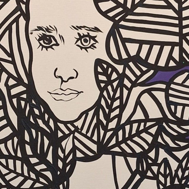 Andrzej Fogtt, Violet Portrait, 2019, Oil on Canvas For Sale - Image 6 of 7