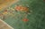 1930s Green Open Floral Antique Chinese Art Deco Carpet 8' 7" X 11' 4" Knotted Pile Wool Rug For Sale - Image 9 of 12