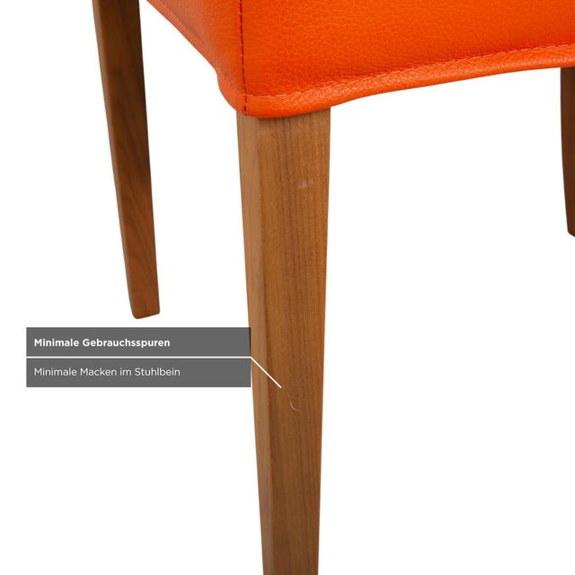 Animal Skin Orange Leather Chair from Bert Plantagie For Sale - Image 7 of 14