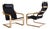 Pair, Limited Edition Alvar Aalto 406 Tribute Poäng "Poem" Chairs by Noboru Nakamura for Ikea, 1999 For Sale
