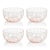 Pescara White Dot Condiment Glass Bowls - Pink, Set of 4 For Sale - Image 4 of 4
